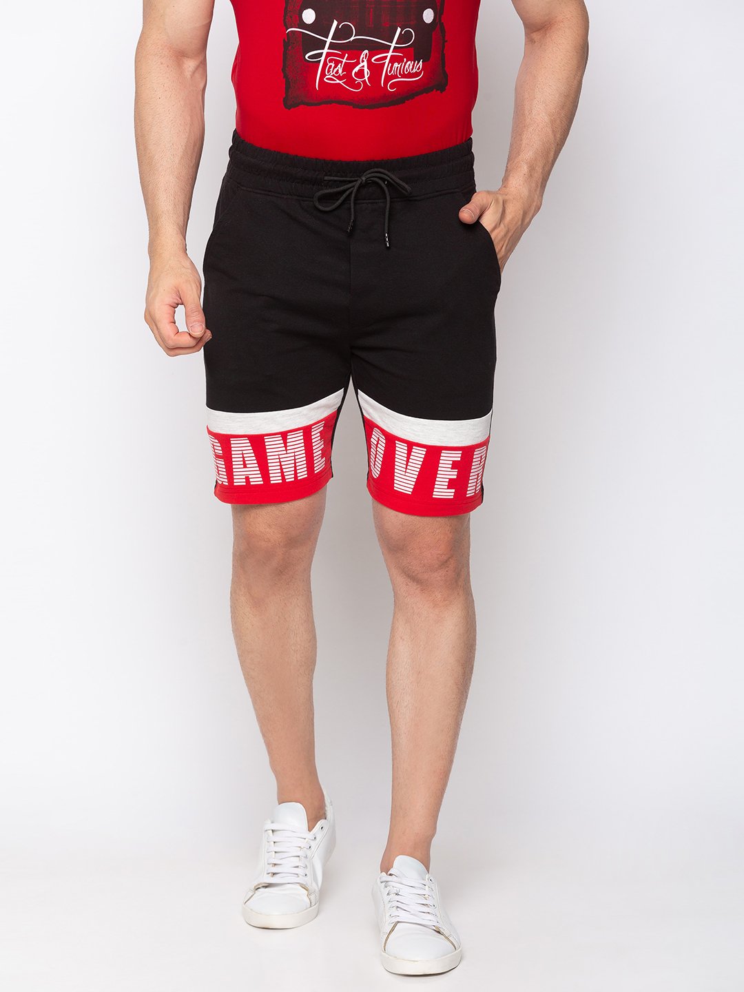 Status Quo |Printed Regular Fit Shorts - 3XL, 4XL, 5XL