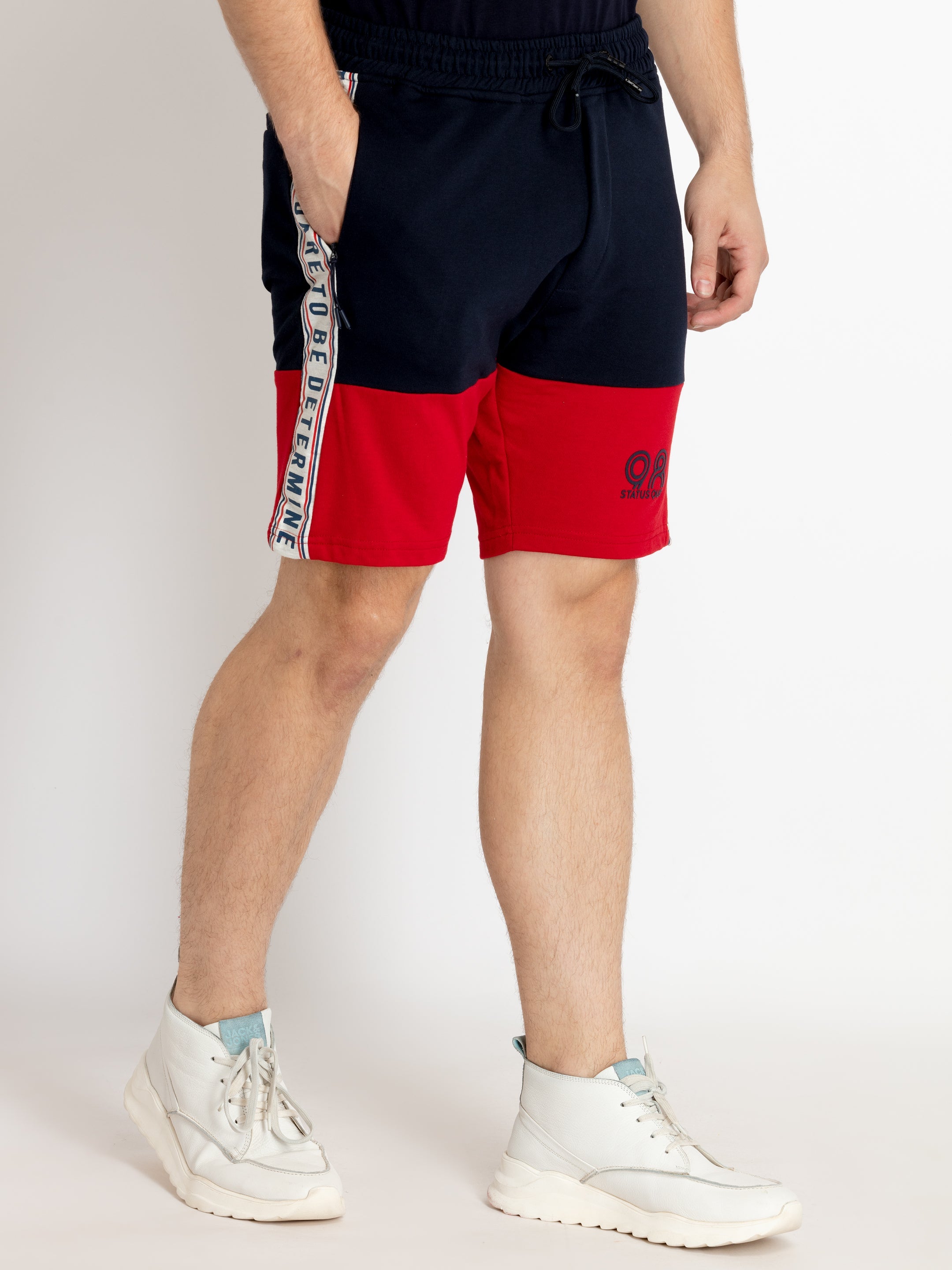 Mens Colourblocked Regular Fit Shorts
