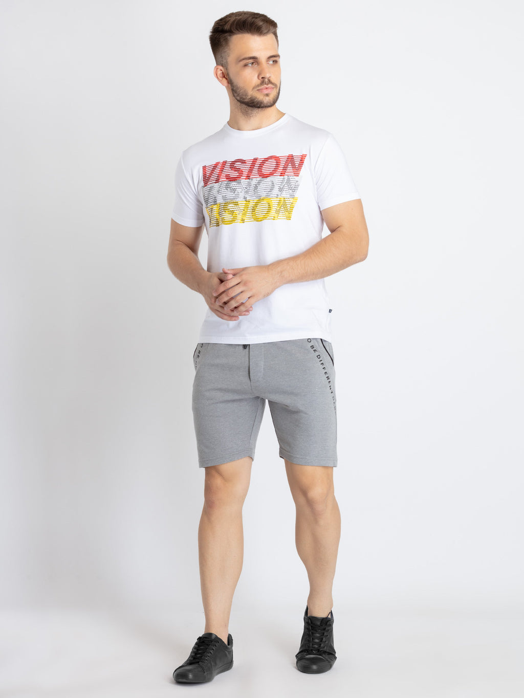 Mens Solid Regular Fit Shorts