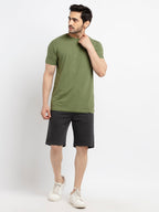 Mens Solid Regular Fit Shorts