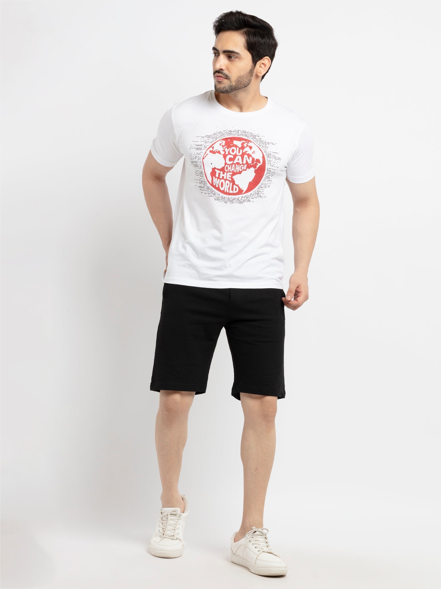 Mens Solid Regular Fit Shorts