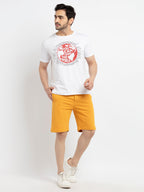 Mens Solid Regular Fit Shorts