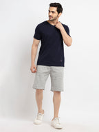 Mens Solid Regular Fit Shorts