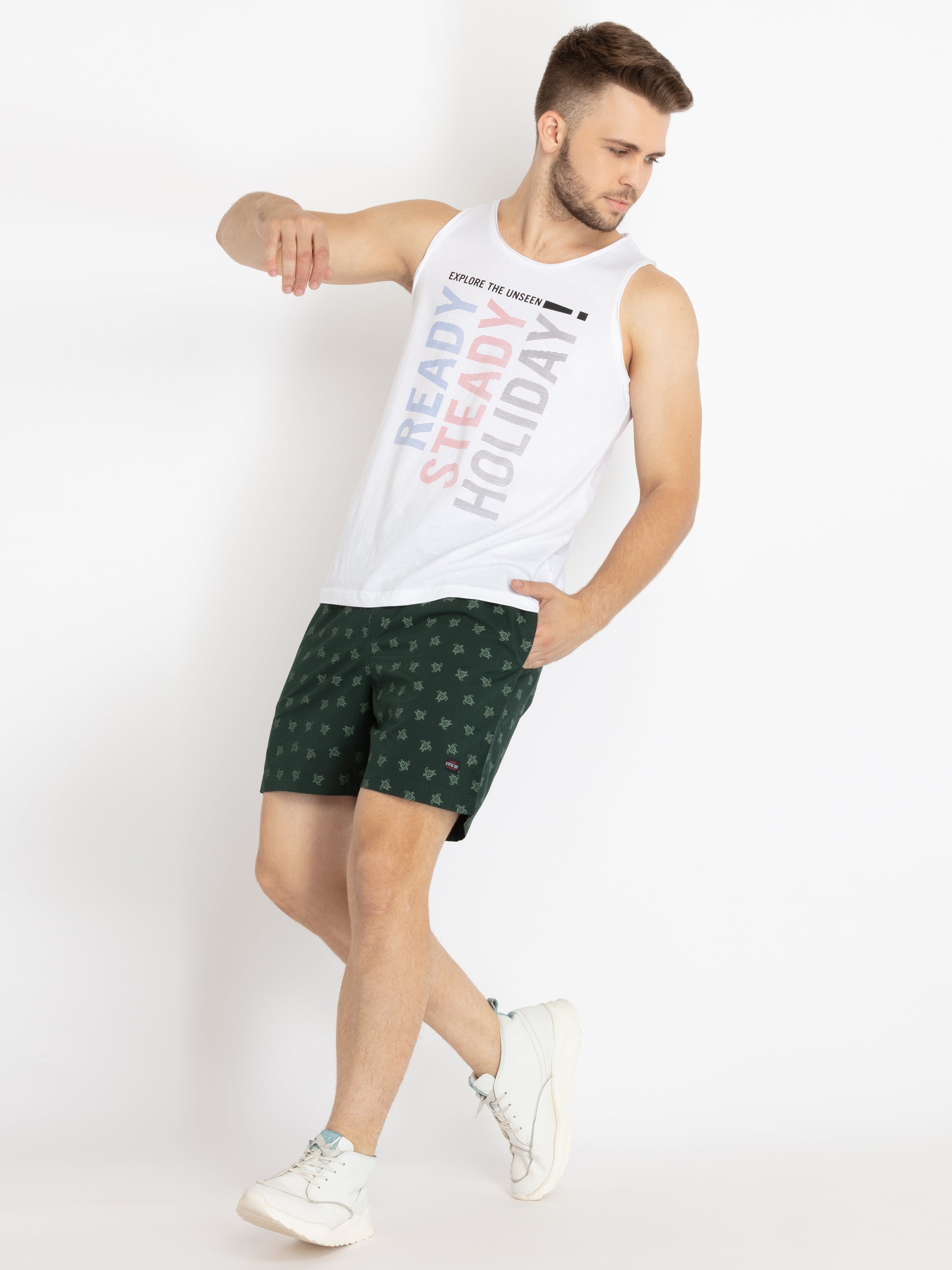 Mens Printed Regular Fit Shorts