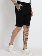 Mens Solid Regular Fit Shorts