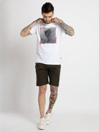 Mens Solid Regular Fit Shorts