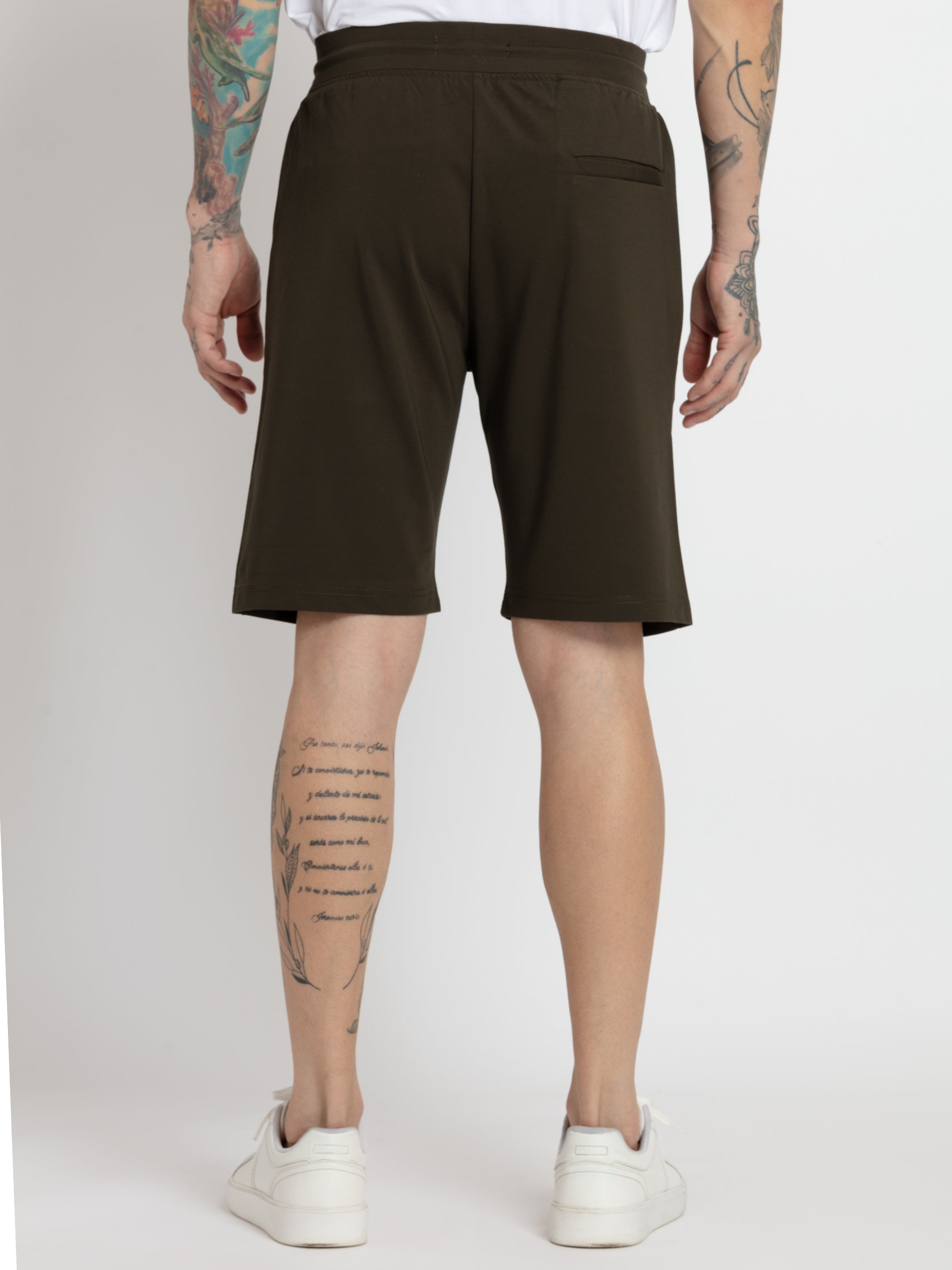 Mens Solid Regular Fit Shorts