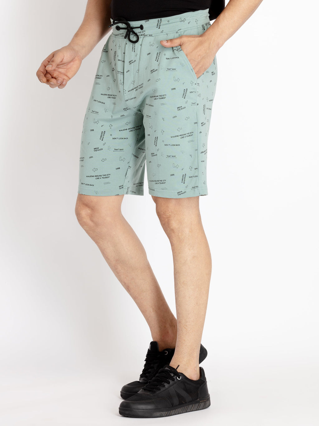 Mens Solid Regular Fit Shorts