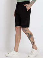 Mens Solid Regular Fit Shorts