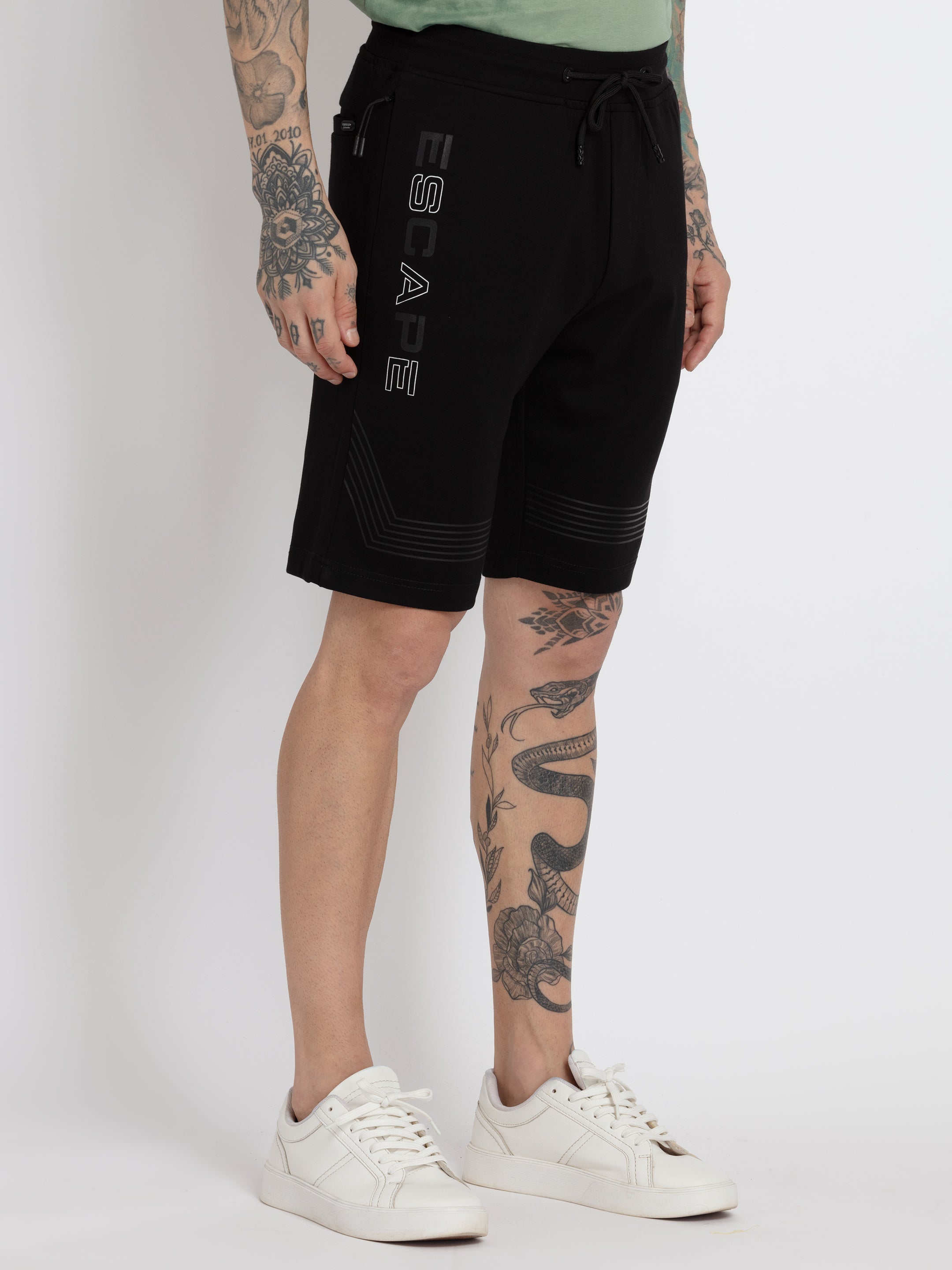 Mens Solid Regular Fit Shorts