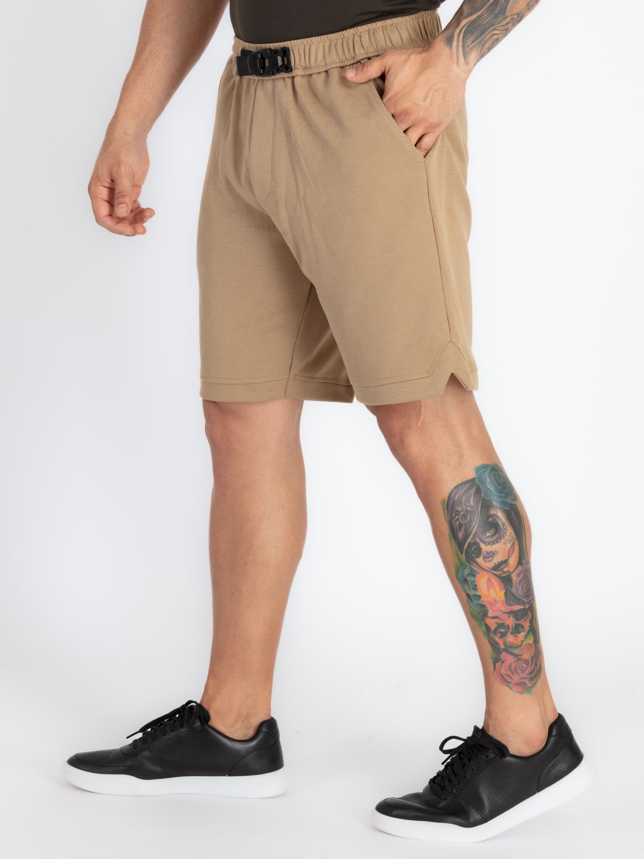 Mens Solid Regular Fit Shorts