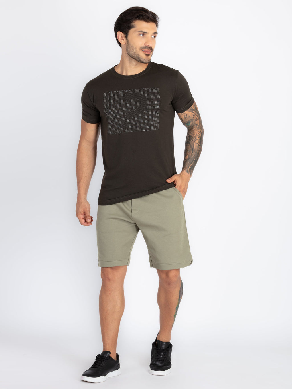 Mens Solid Regular Fit Shorts