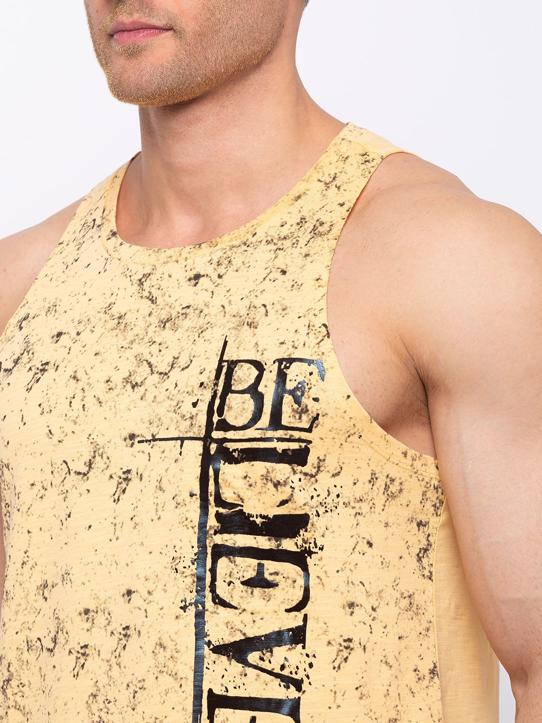 Printed Regular Fit Sleeveless T-shirt