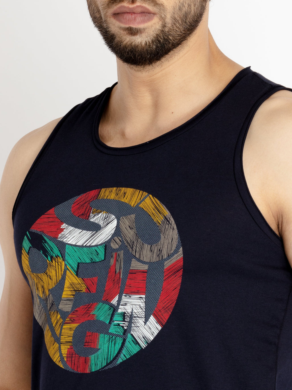 Mens Printed Sleeveless T-shirt