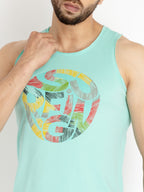 Men's Printed Sleeveless T-shirt