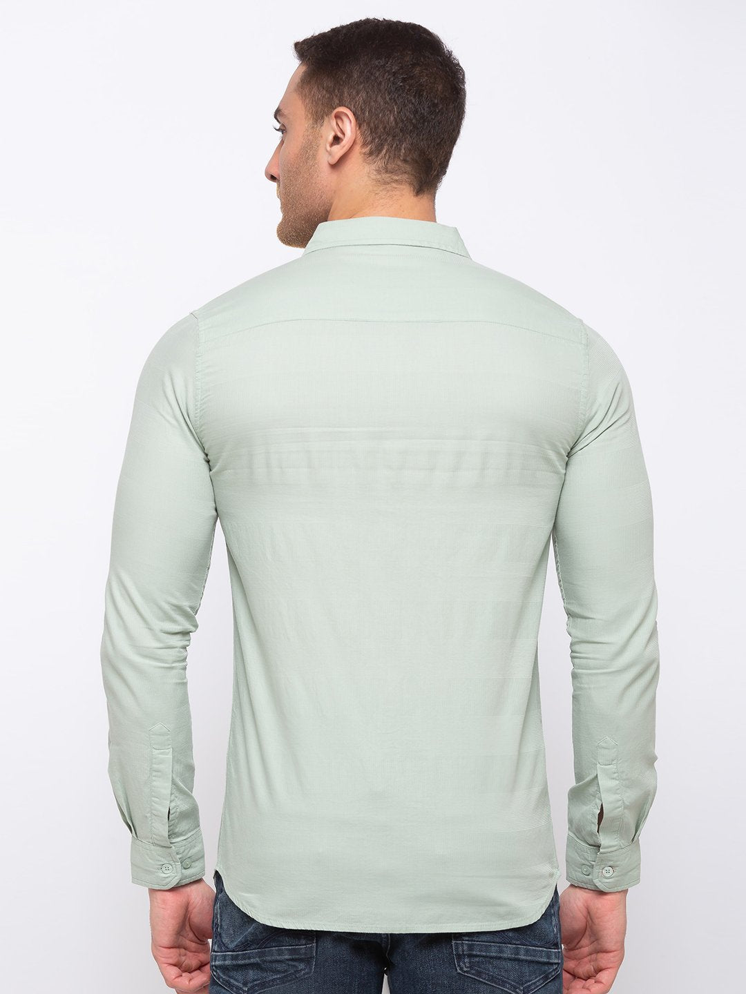 Solid Cotton Slim Fit Shirt