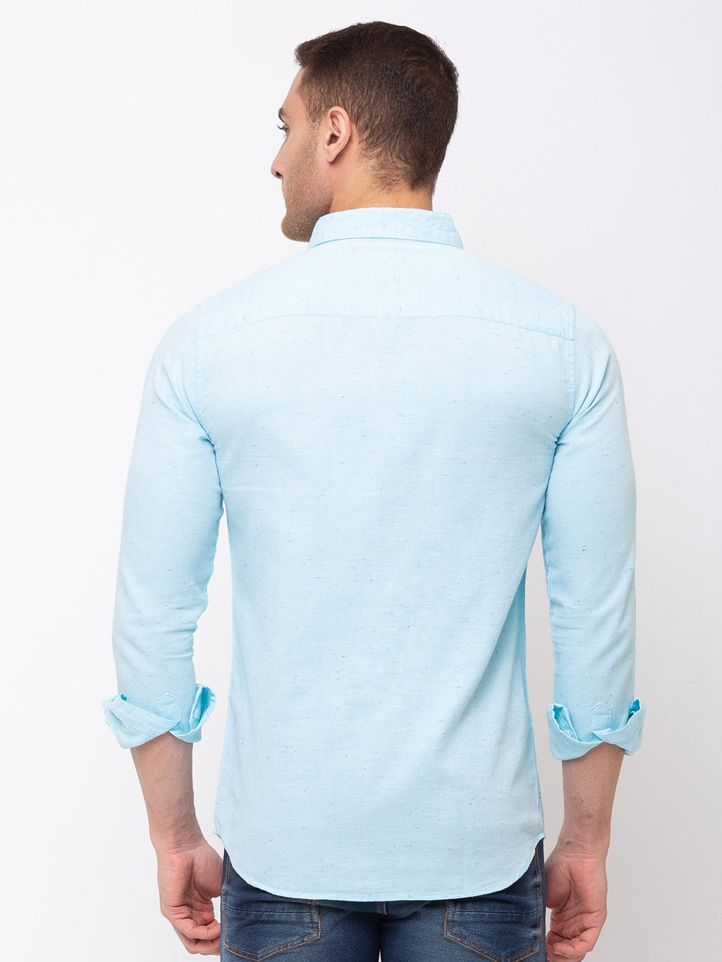 Solid Cotton Slim Fit Shirt