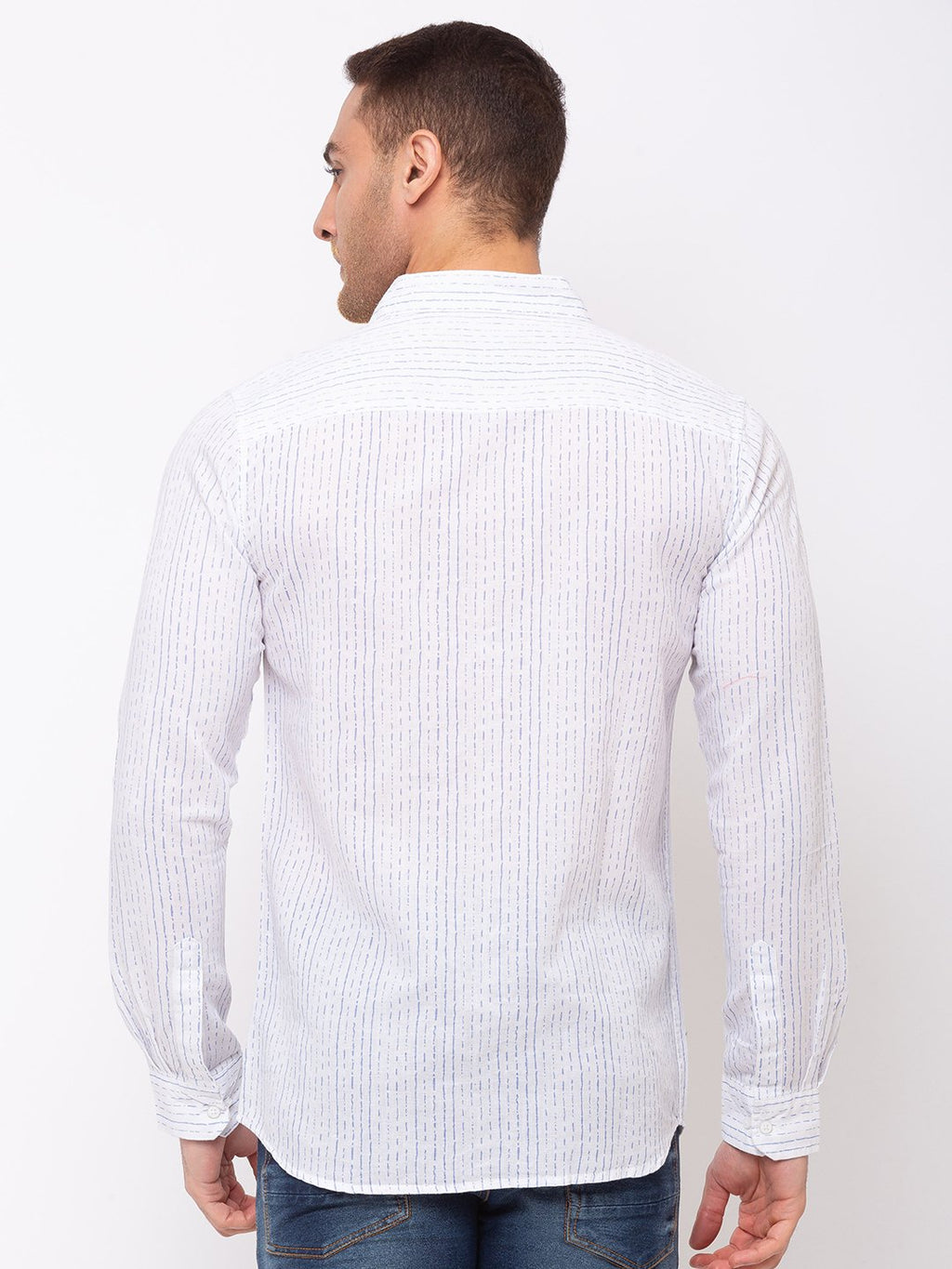 Striped Cotton Slim Fit Shirt
