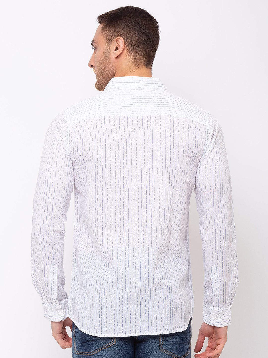 Striped Cotton Slim Fit Shirt
