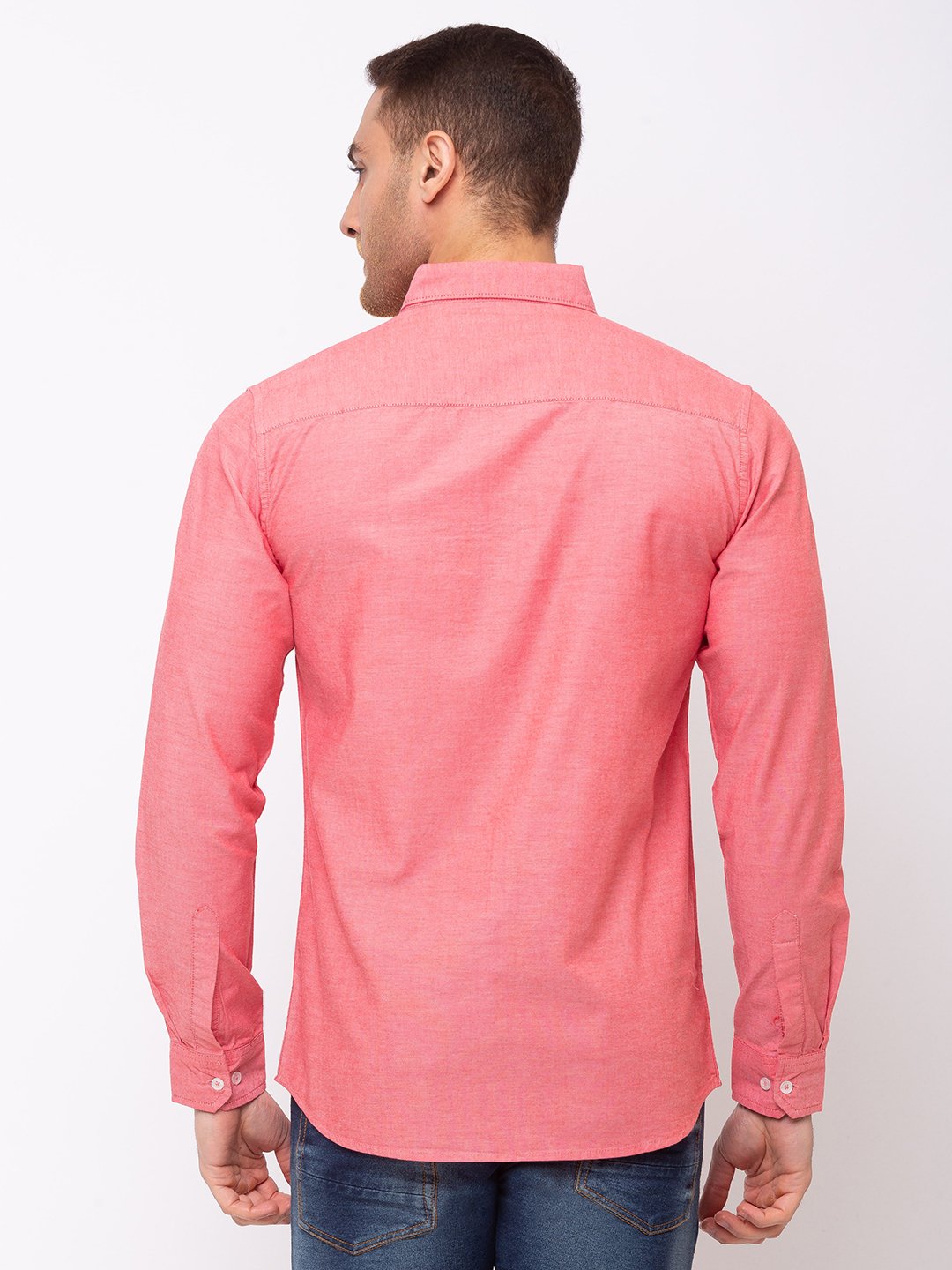 Solid Cotton Slim Fit Shirt