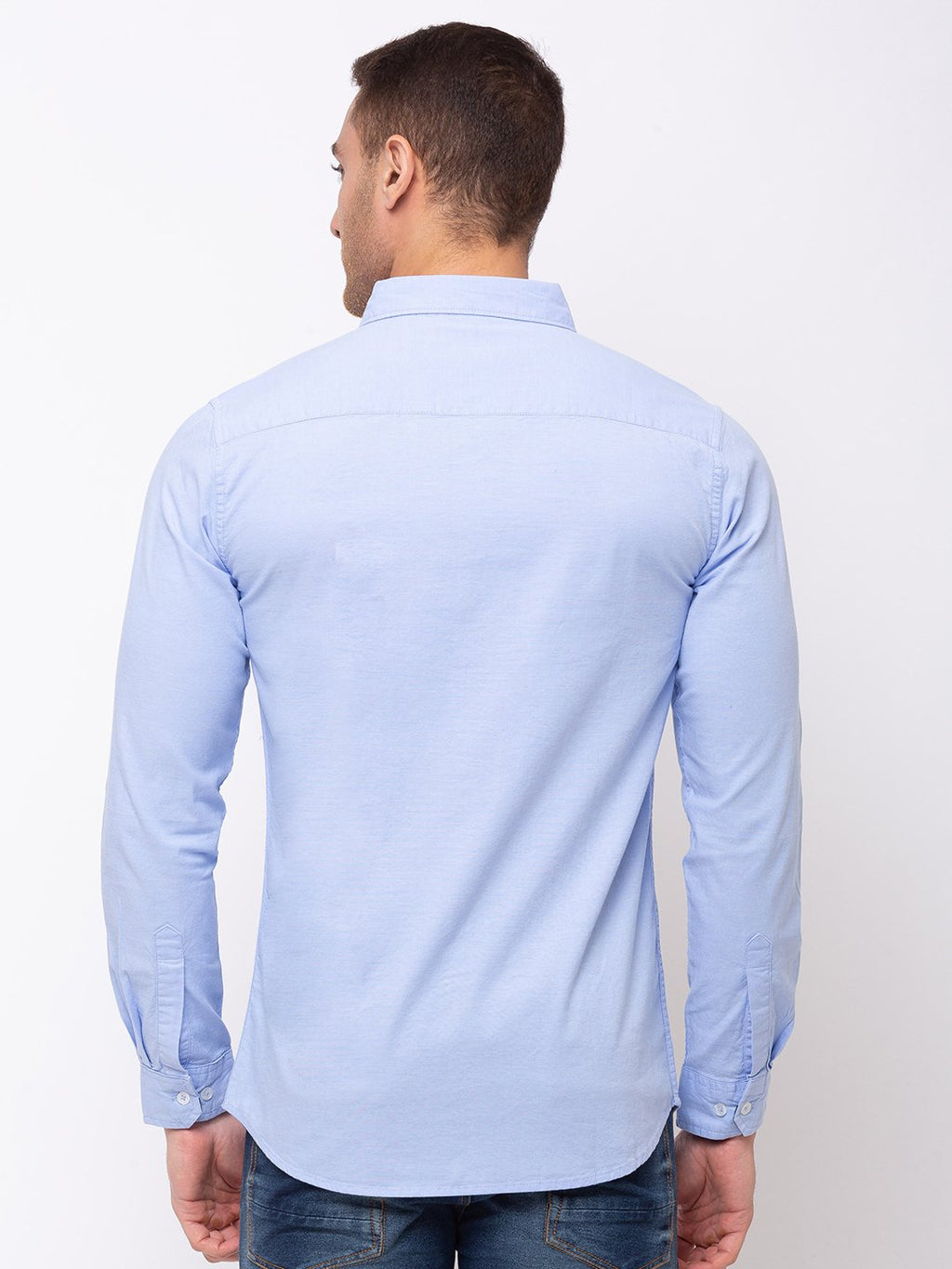 Solid Cotton Slim Fit Shirt