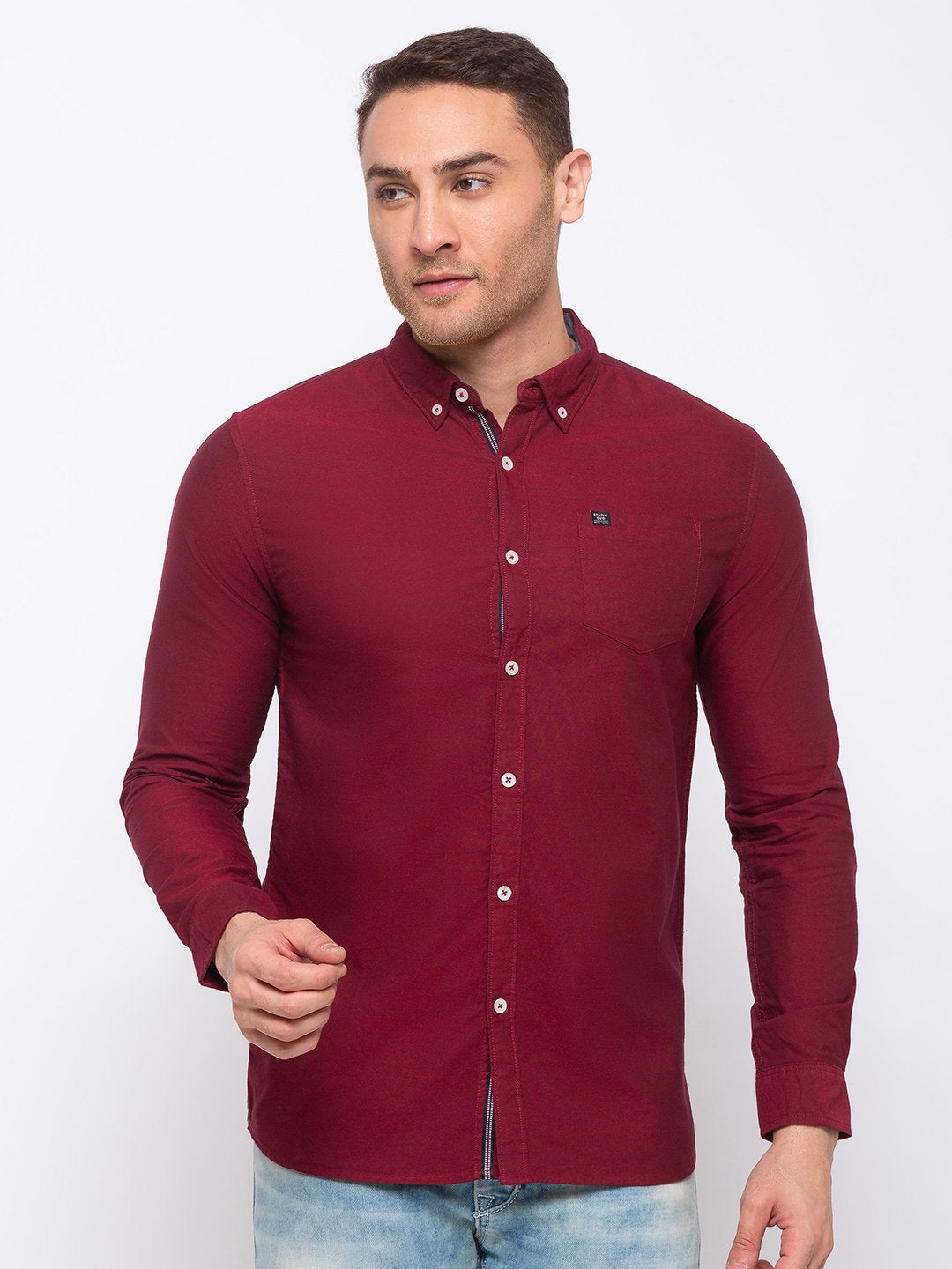 Status Quo |Solid Slim Fit Shirt - 3XL, 4XL, 5XL