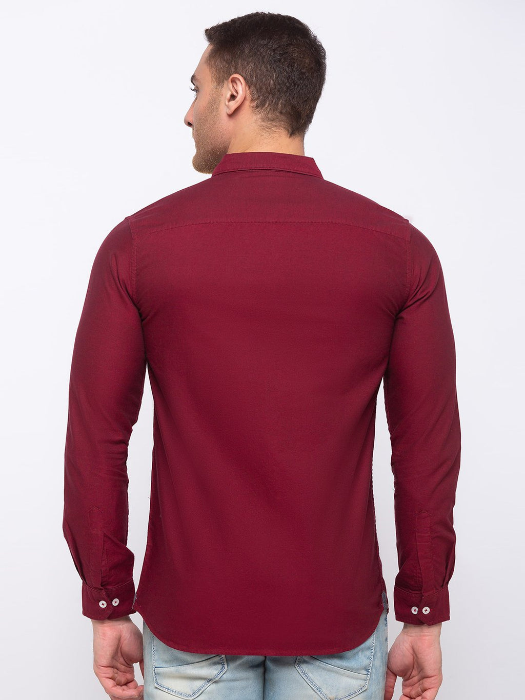 Solid Cotton Slim Fit Shirt