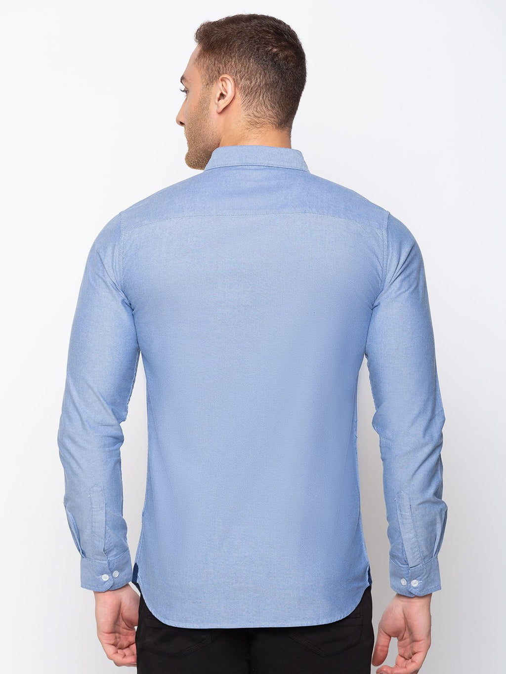 Solid Cotton Slim Fit Shirt