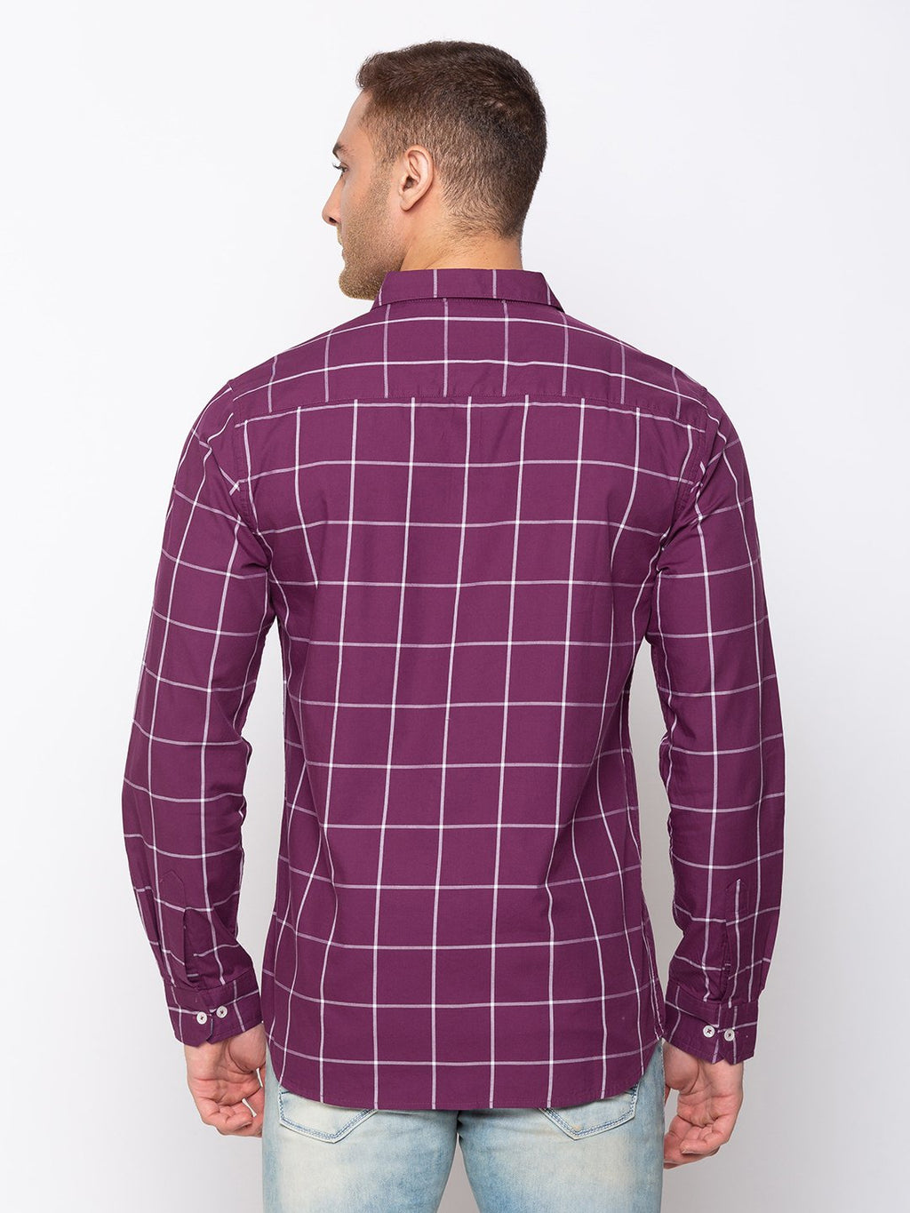 Checks Cotton Slim Fit Shirt