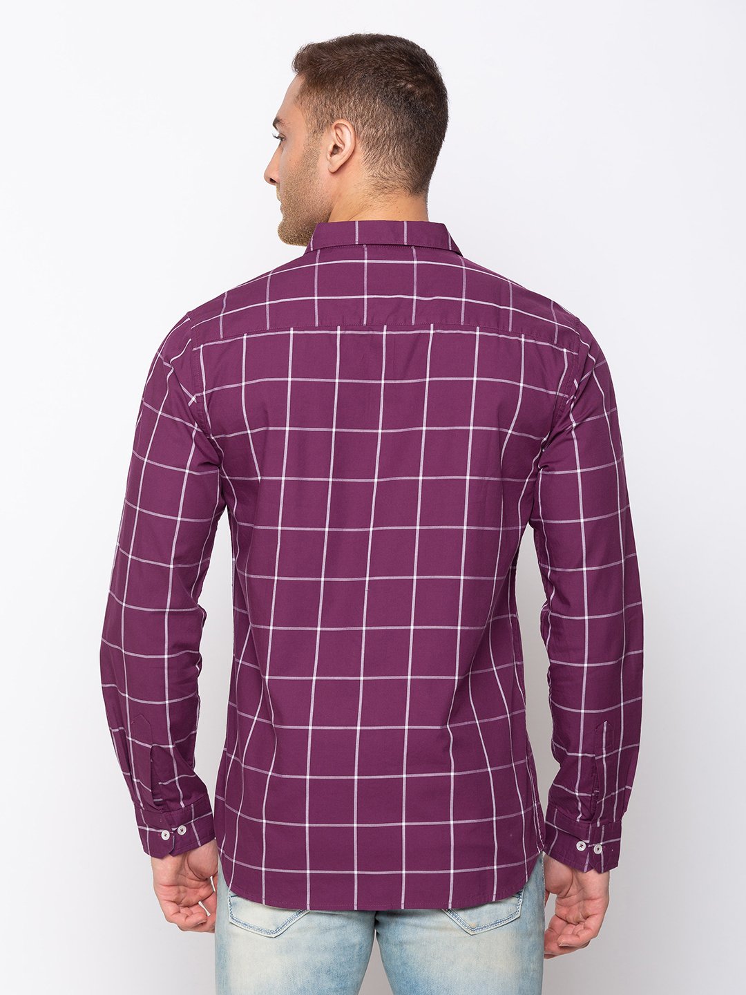 Checks Cotton Slim Fit Shirt