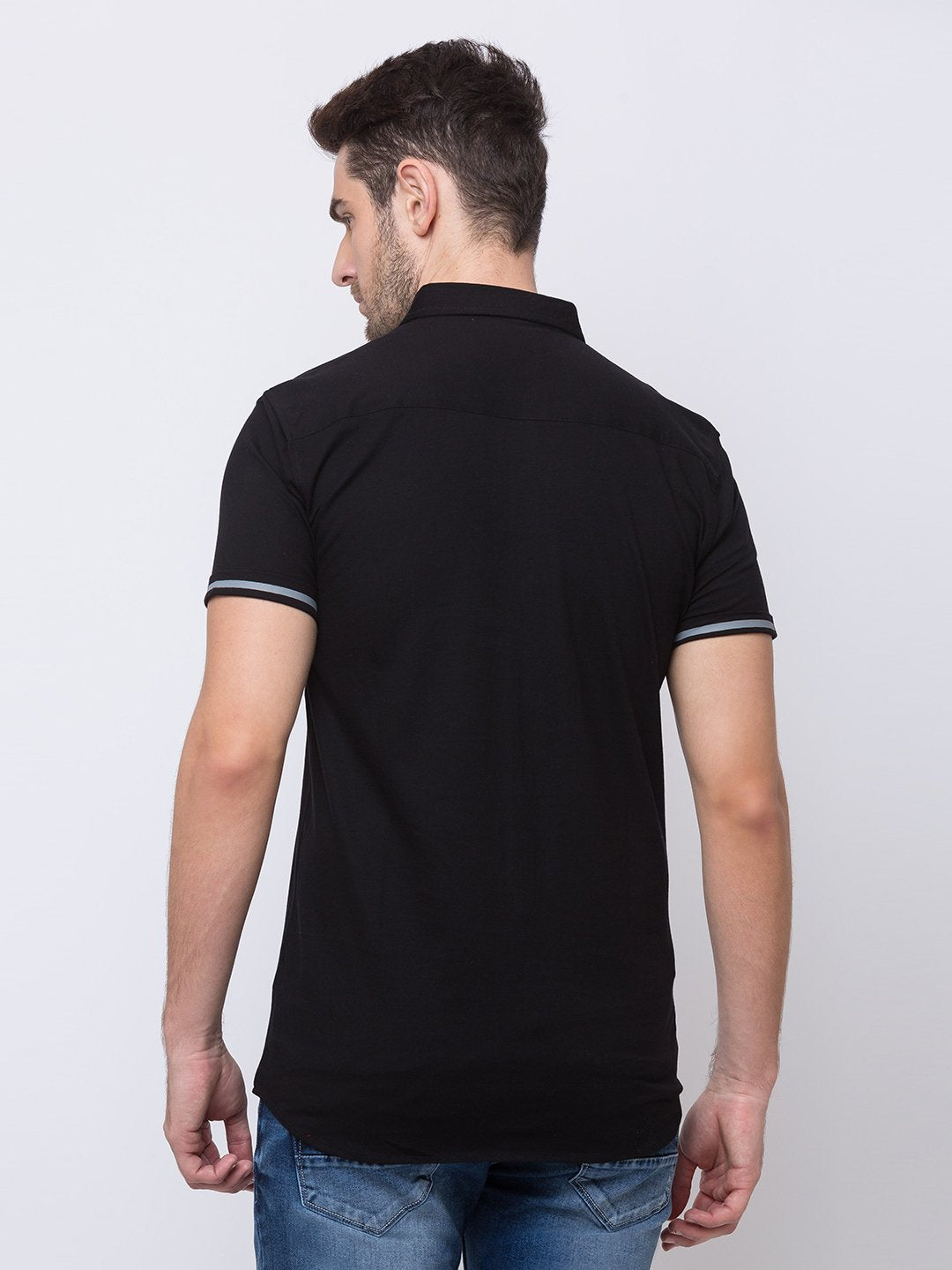 Solid Spread Collar Shirt Secondary image