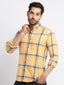 Mens Slim Fit Checkered Cotton Shirt