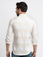 Men's Slim Fit Checkered Cotton Shirt