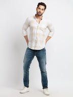 Men's Slim Fit Checkered Cotton Shirt