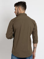 Men's Solid Cotton Slim Fit Shirt
