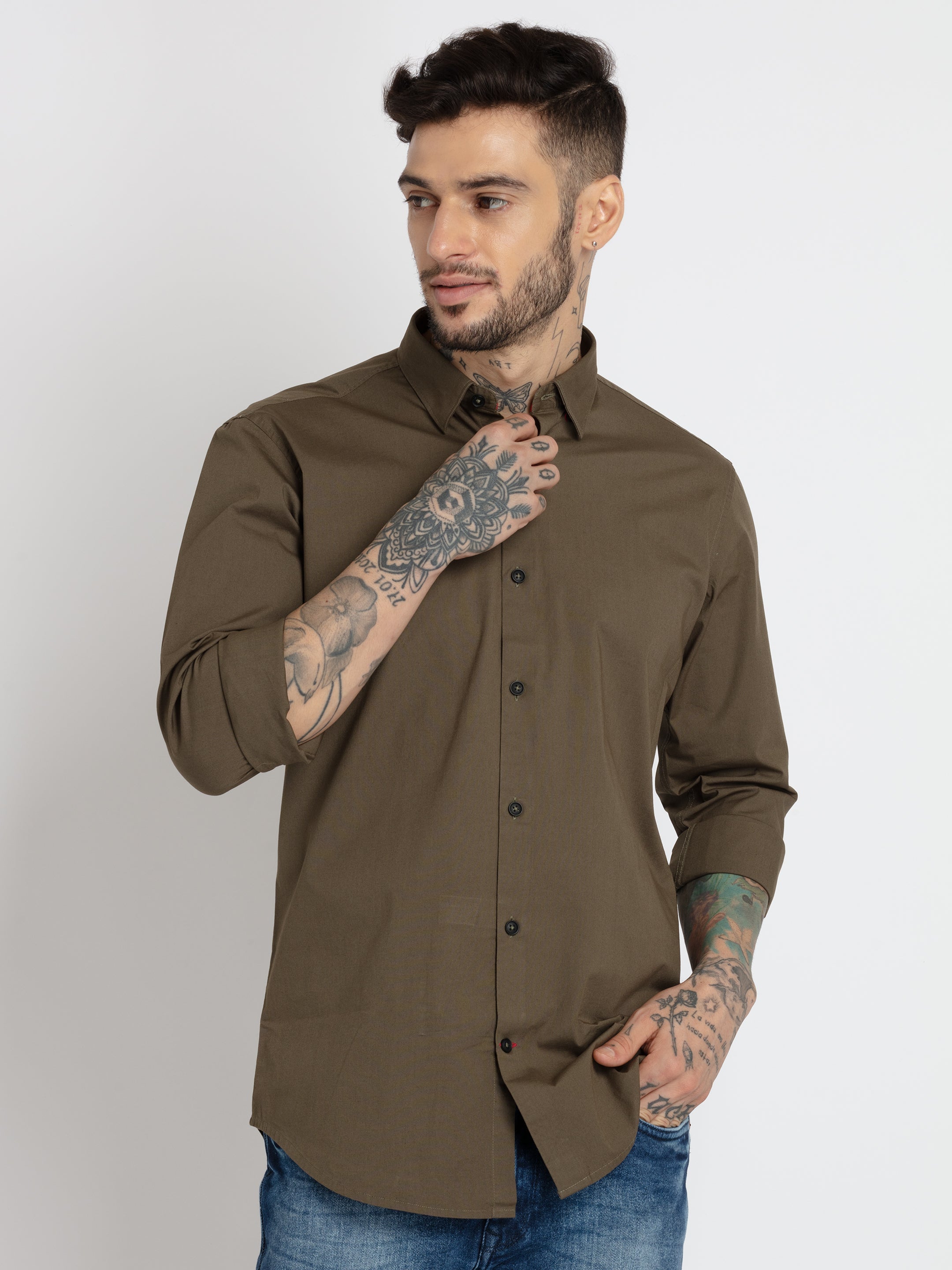 Status Quo |Mens Slim Fit Solid Shirts - 3XL, 4XL, 5XL Main image