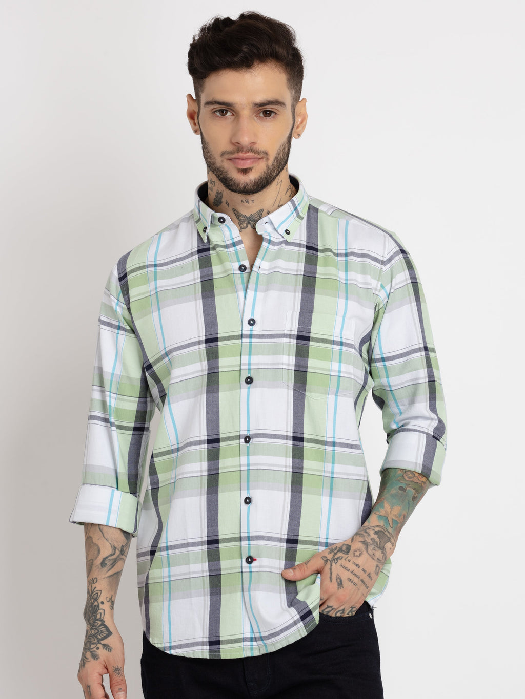 Status Quo |Mens Slim Fit Checkered Shirts - 3XL, 4XL, 5XL
