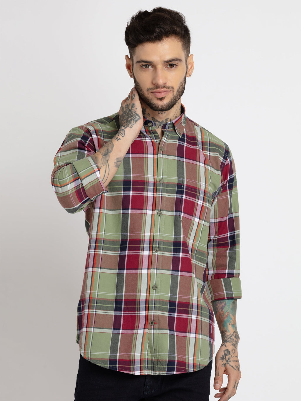 Status Quo |Mens Slim Fit Checkered Shirts - 3XL, 4XL, 5XL