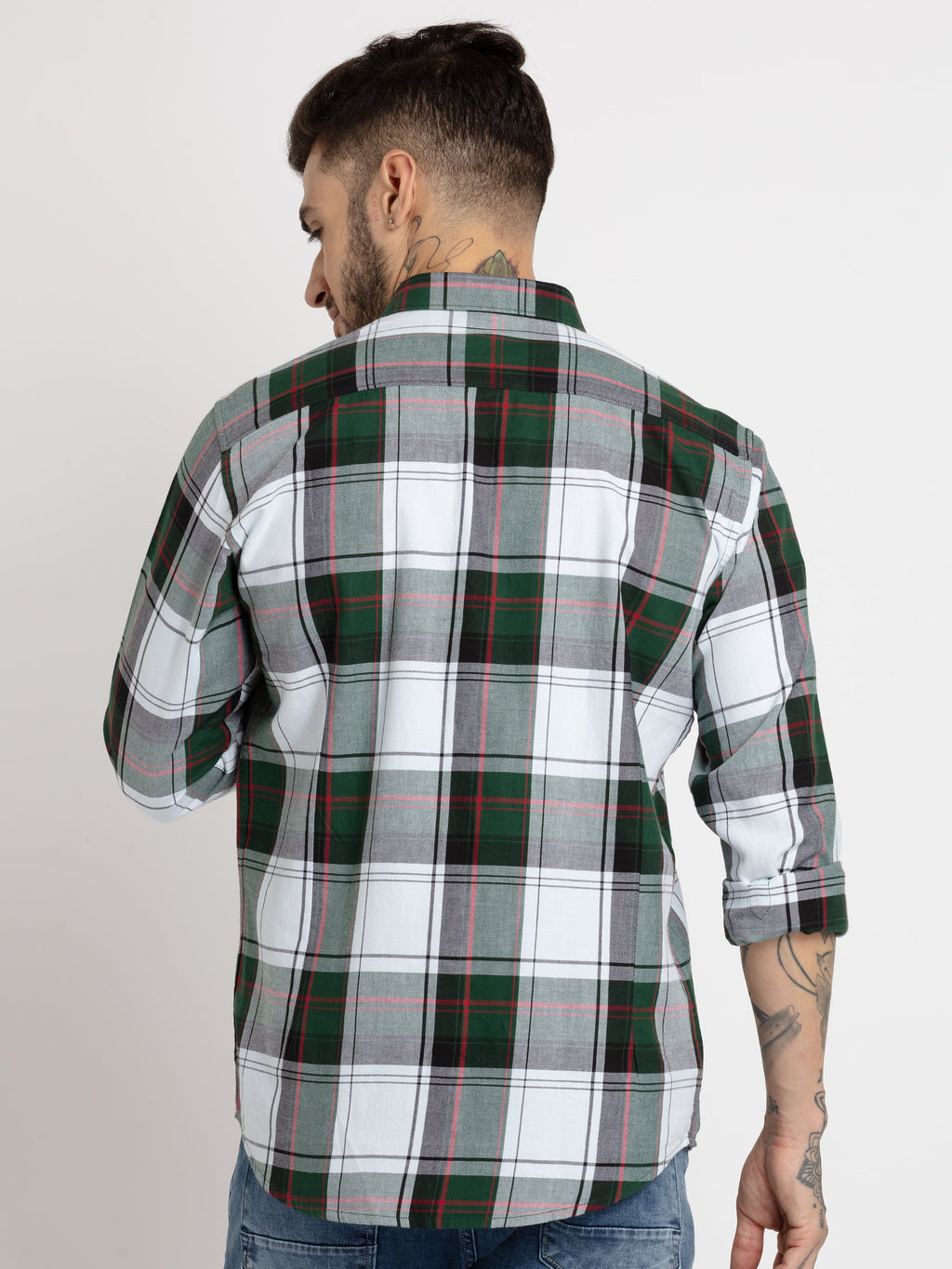 Men's Checkered Cotton Slim Fit Shirt