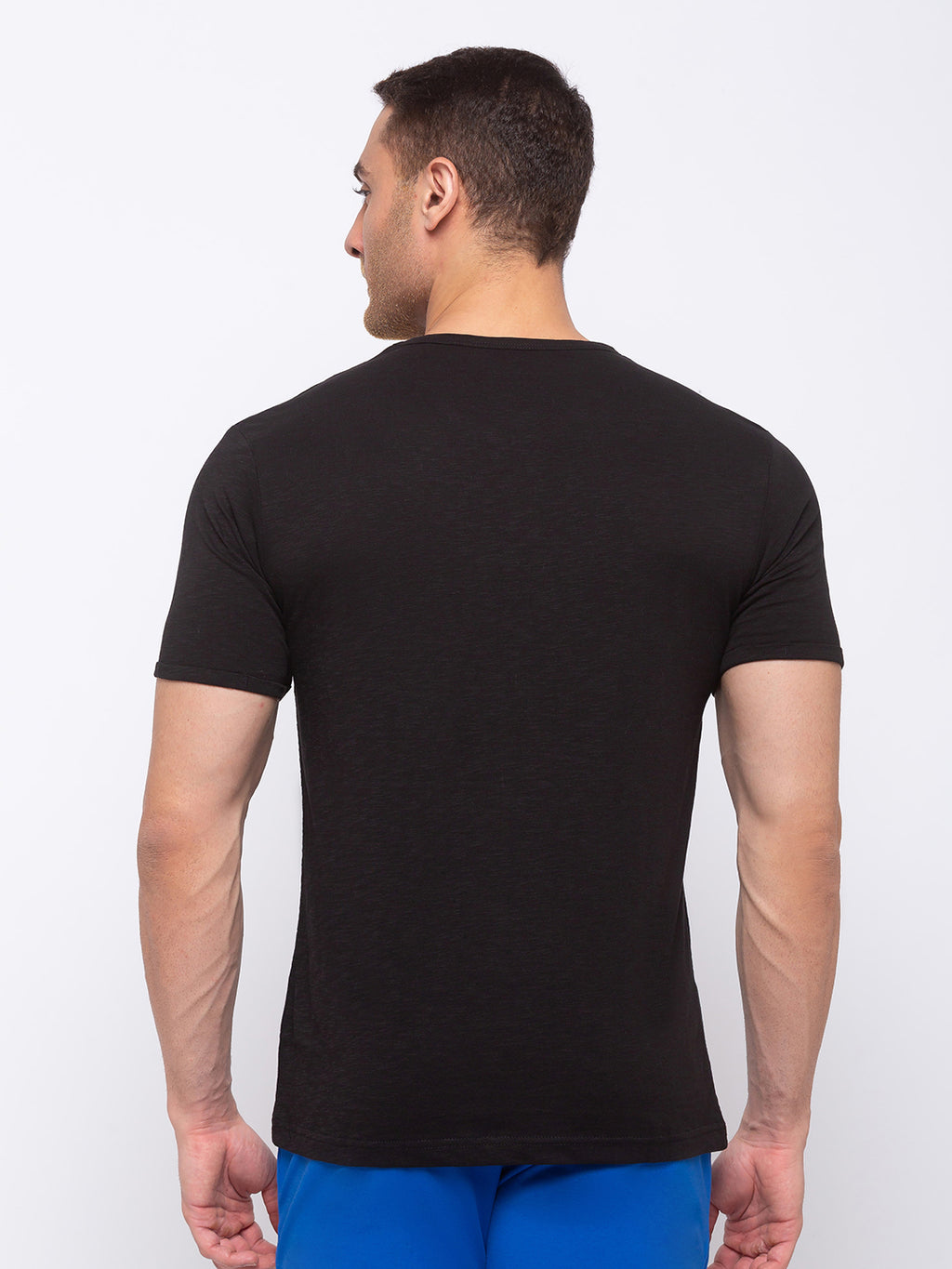 Solid Slim Fit V-Neck T-shirt