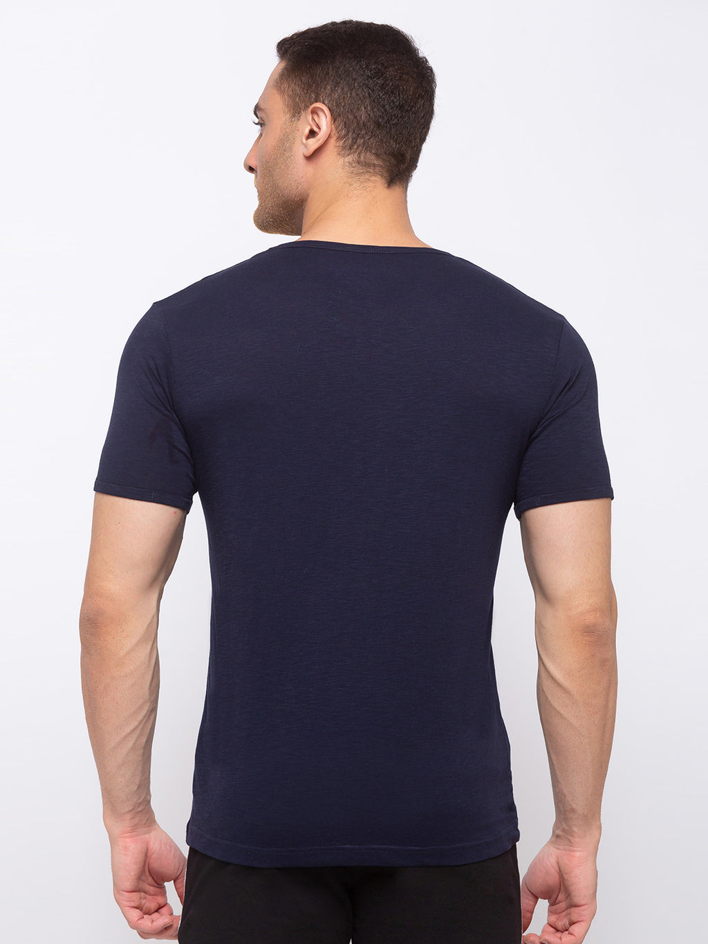 Solid Slim Fit V-Neck T-shirt