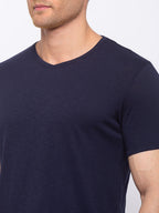 Solid Slim Fit V-Neck T-shirt