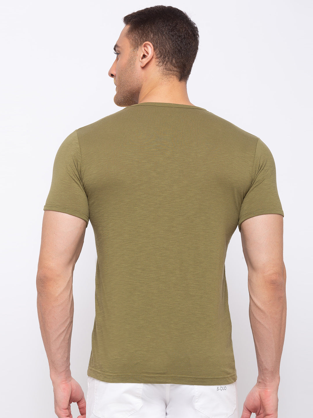 Solid Slim Fit V-Neck T-shirt