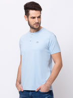Solid Henley Neck T-shirt