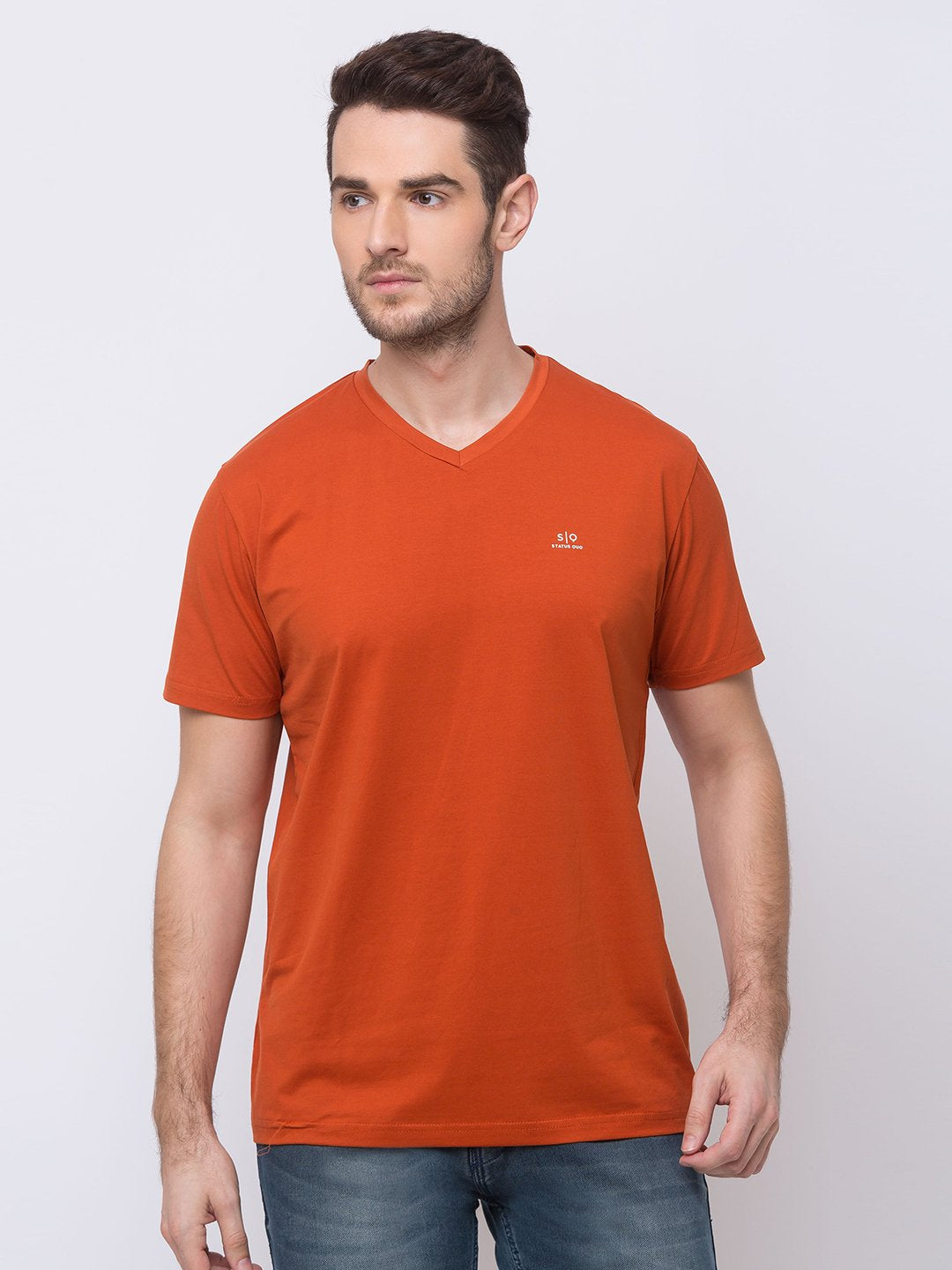 Status Quo |RUST V- Neck T-Shirt - M, L, XL, XXL