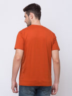 Solid V- Neck T-Shirt
