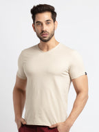 Mens Basic Taperd Fit V- Neck T-Shirt