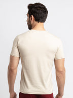 Mens Basic Taperd Fit V- Neck T-Shirt