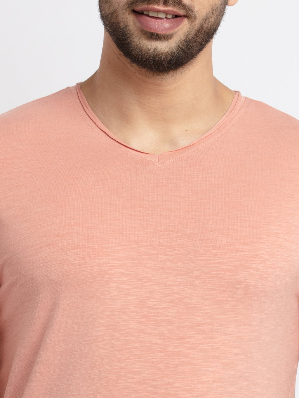 Mens Basic Taperd Fit V- Neck T-Shirt