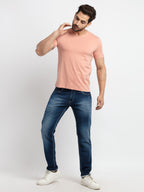Mens Basic Taperd Fit V- Neck T-Shirt